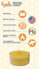 Load image into Gallery viewer, Pure Beeswax Tea Lights - Handmade Unscented Candles, 48 Pack - 4 Hour Burn Time