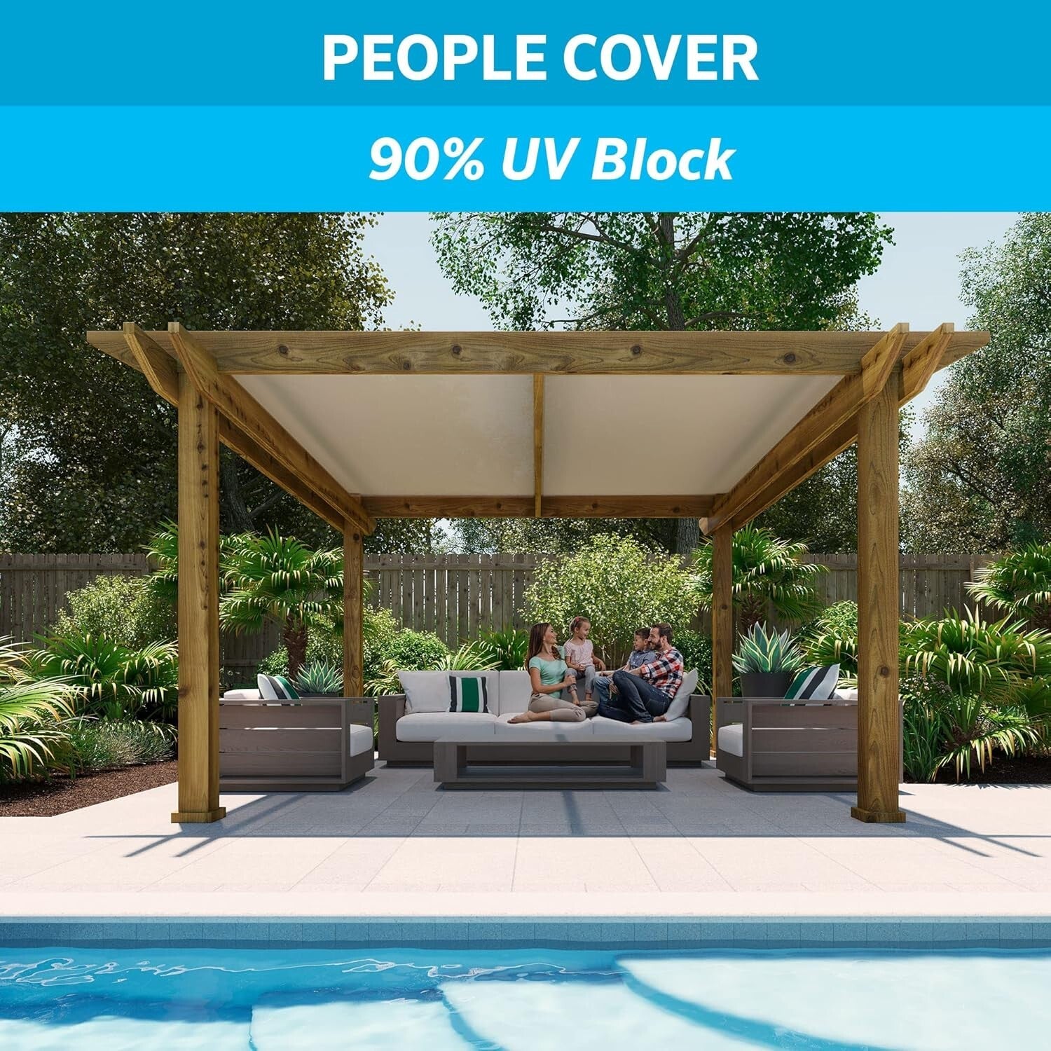 Eco-Friendly 12' x 50' UV Protection Shade Fabric - Breathable and Durable
