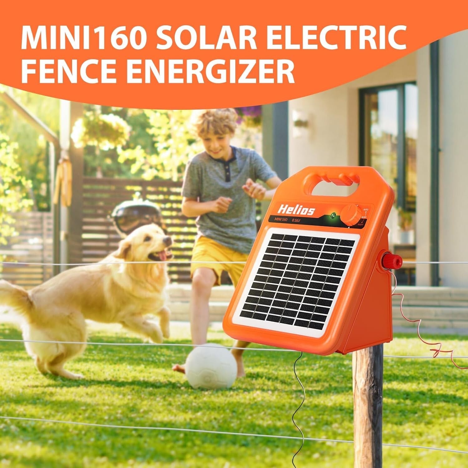 Versatile 0.16 Joule Solar Fence Charger - Day & Night Operation for Livestock