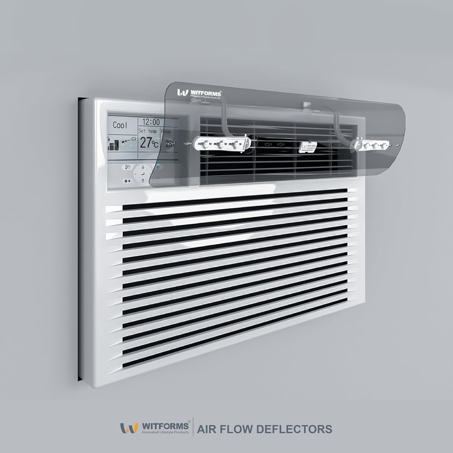 Comfortable Indoor Climate Control: Adjustable Window Air Deflector with Remote