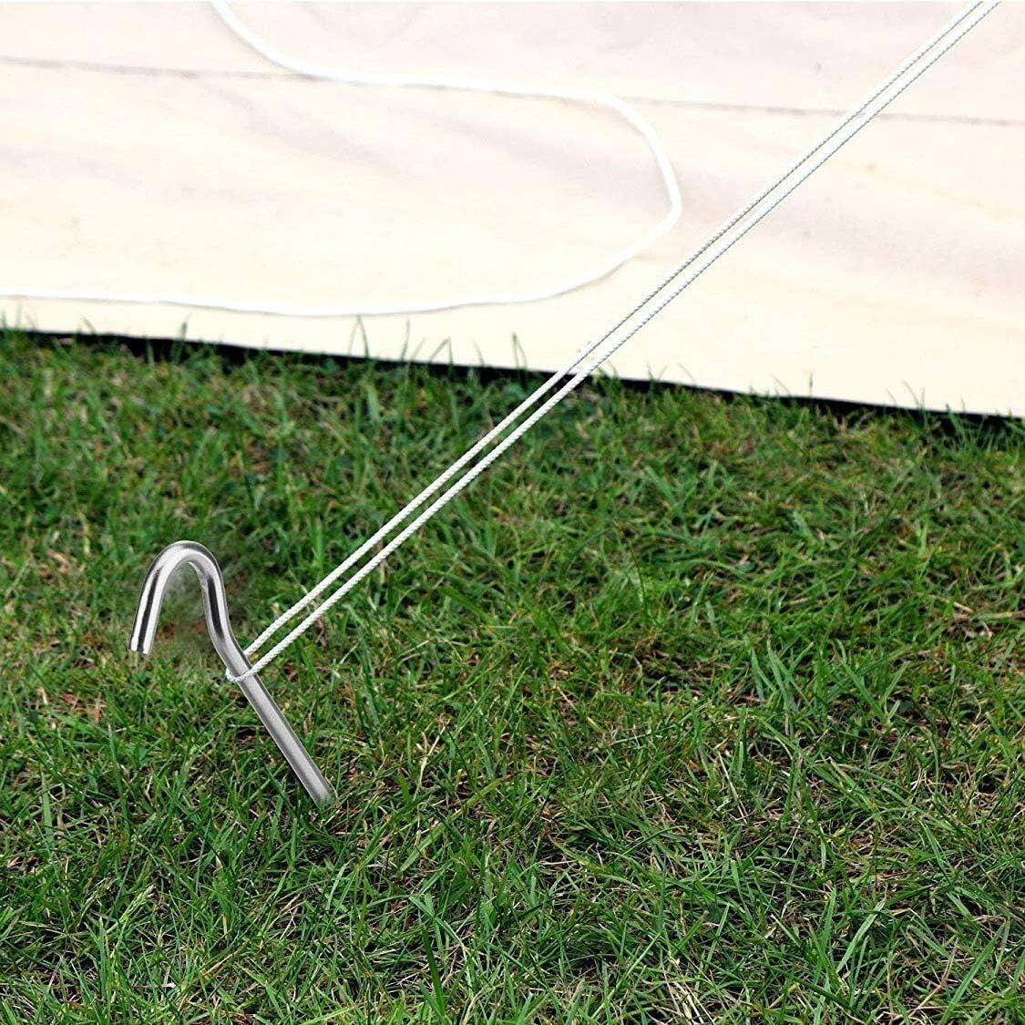 Rust-Resistant 9-Inch Galvanized Tent Pegs - Perfect for Camping & Gardening