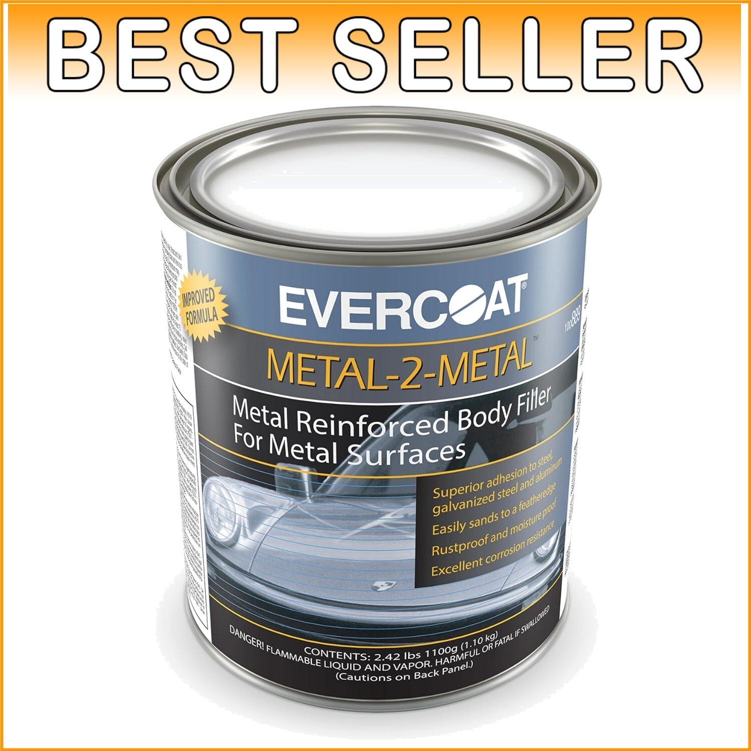 Aluminum Reinforced Filler 1100g: Waterproof Putty for Impact-Resistant Repairs
