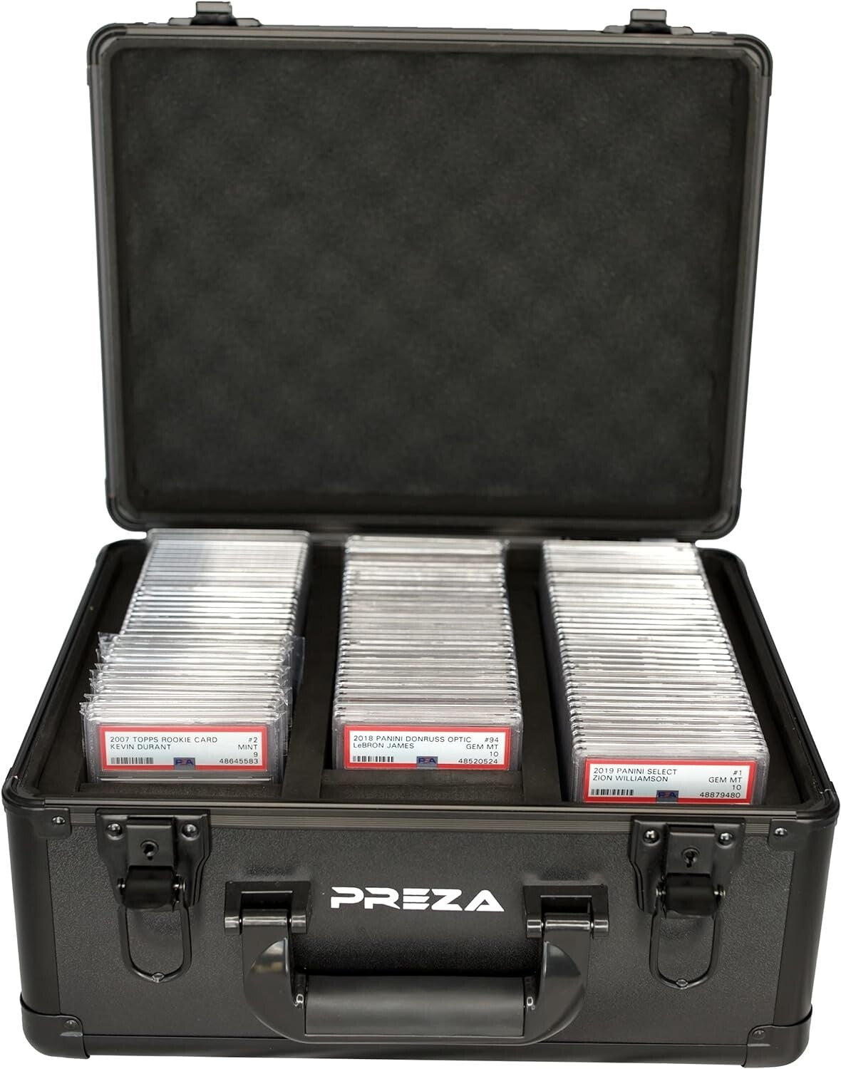 Compact Lockable Trading Card Case - 36L Storage for Graded Card Collections