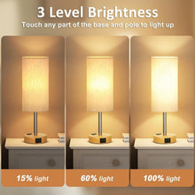 Load image into Gallery viewer, Stylish 3-Way Dimmable Touch Lighting - Set of 2 Table Lamps for Bedroom Decor