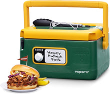 Load image into Gallery viewer, Elegant 8-Quart Nomad Slow Cooker in Green/Gold - Ideal for Buffets &amp; Gatherings