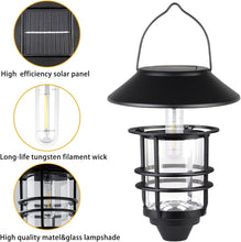 Load image into Gallery viewer, Stylish Waterproof Hanging Solar Lanterns for Garden and Outdoor Use - 2 Pack