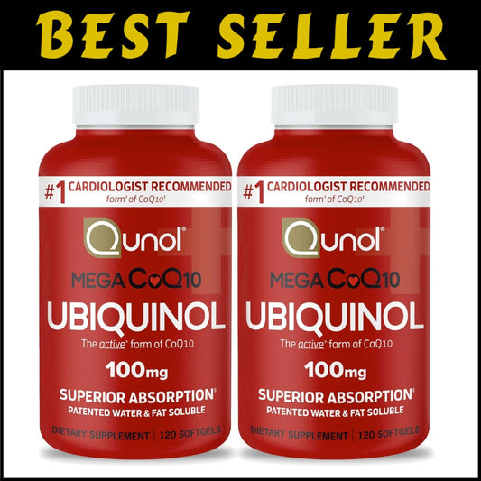 240 Count Softgels of Ubiquinol CoQ10 100mg - Cardiologist Recommended Formula