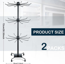 Load image into Gallery viewer, Versatile 2-Piece Rotating Jewelry Display with Hooks - Ideal for Home &amp; Retail