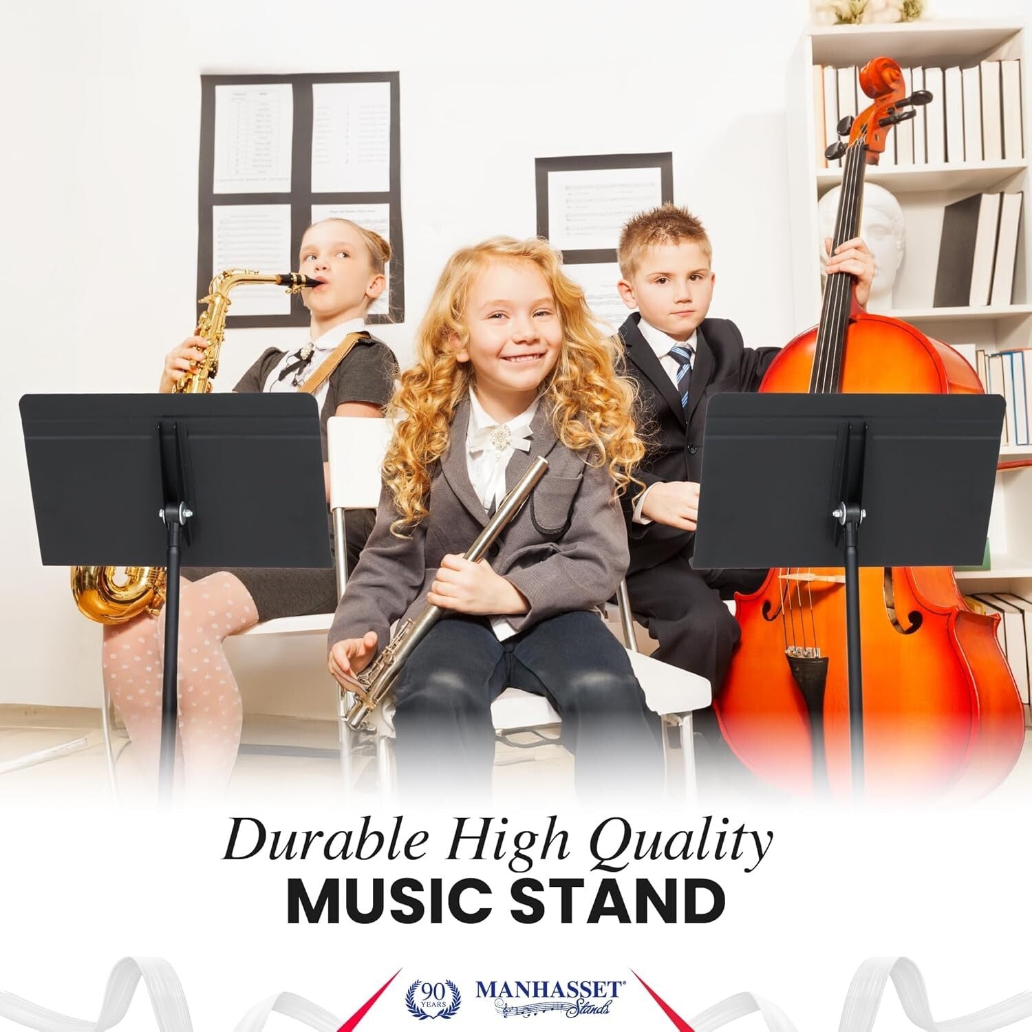 Long-Lasting Adjustable Music Stand 6-Pack - Ideal for Educators & Orchestras
