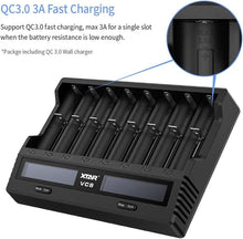 Load image into Gallery viewer, Versatile 8-Slot Battery Charger with Grading Mode &amp; Safety Features Included