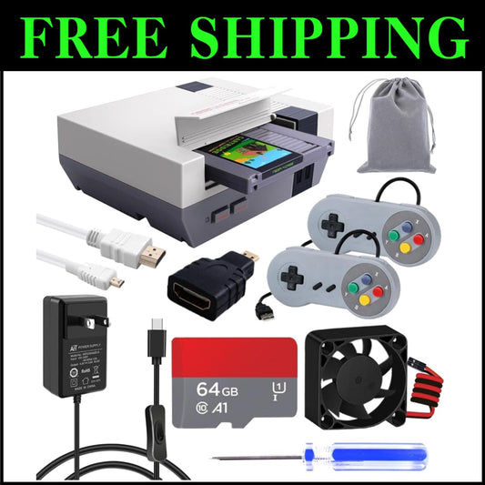 RETROFLAG NESPi 4 Case Kit for Raspberry Pi 4 - Includes SSD, HDMI, Controllers
