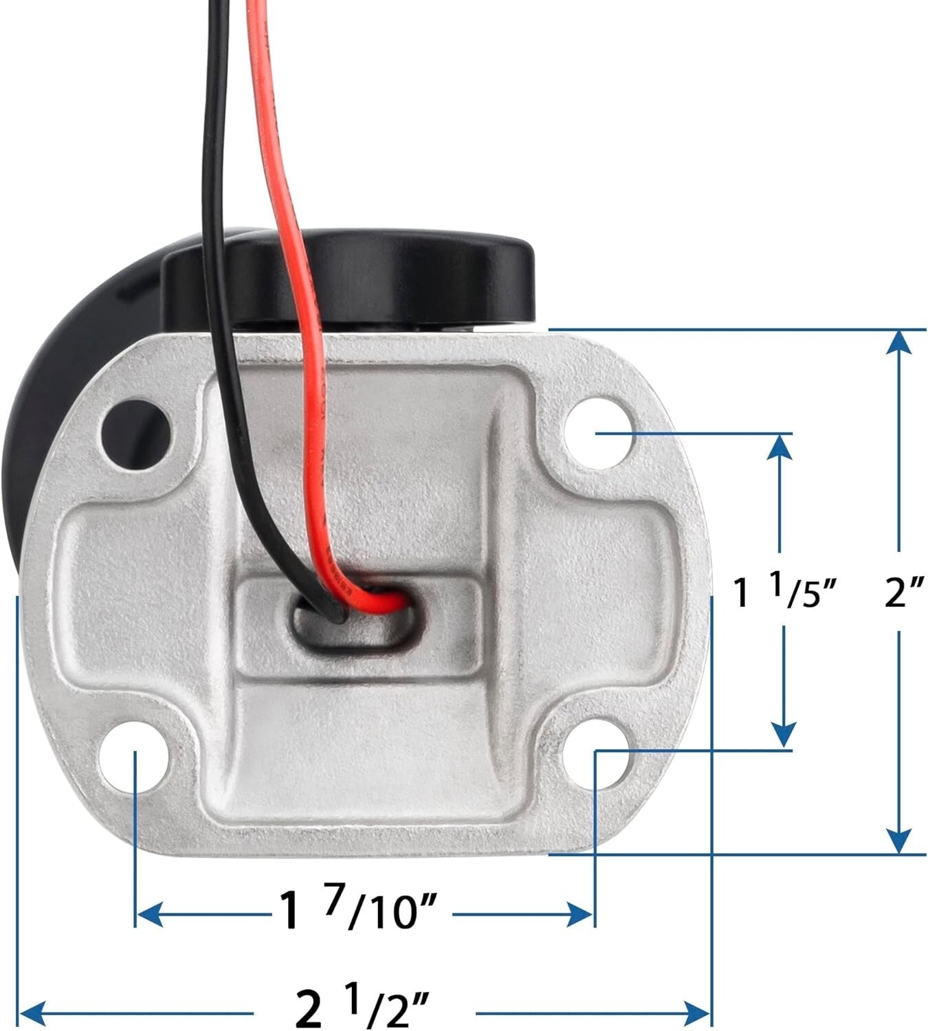 All-Round 12-24V LED Folding Boat Anchor Light - Polished Stainless Steel Design