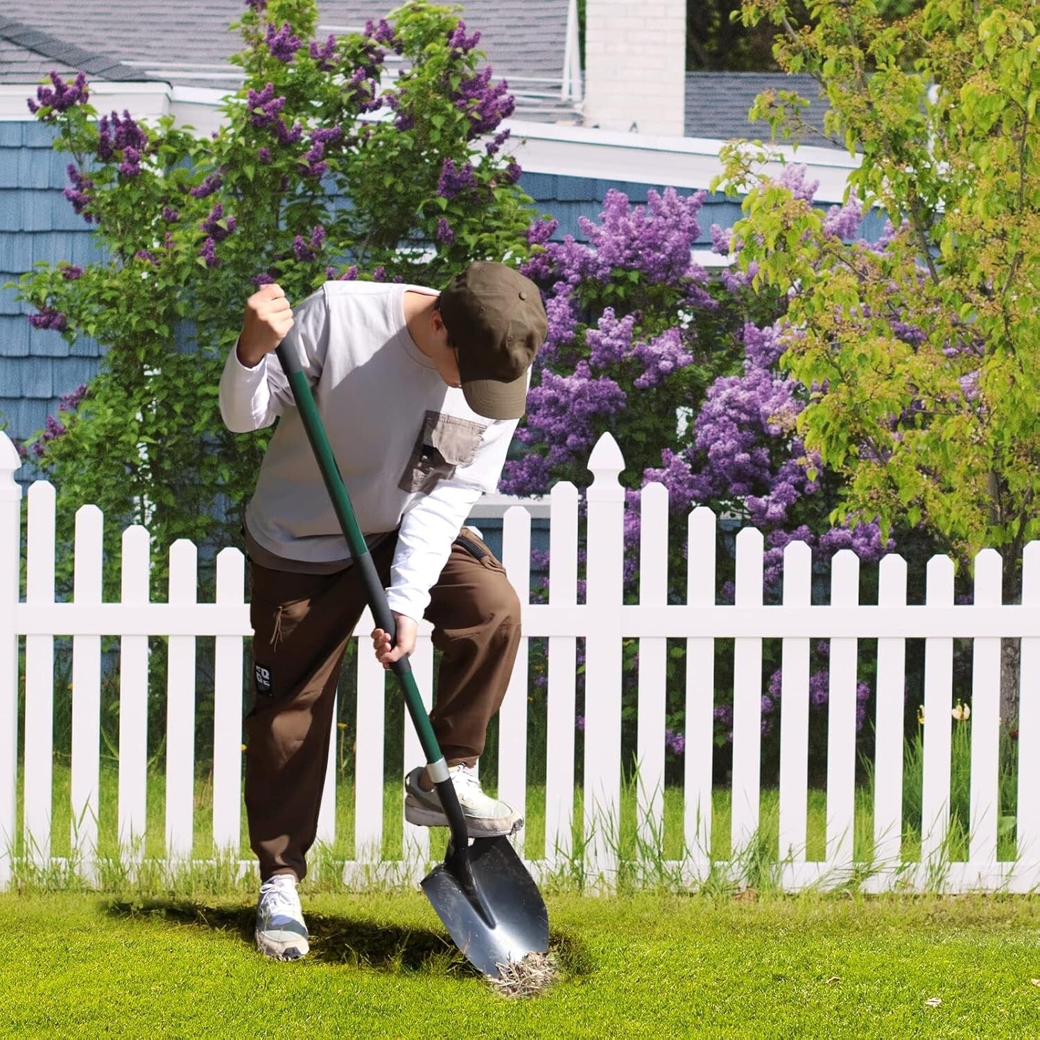 Ergonomic Fiberglass Handled Shovel for Fast and Easy Digging - 56 Inches