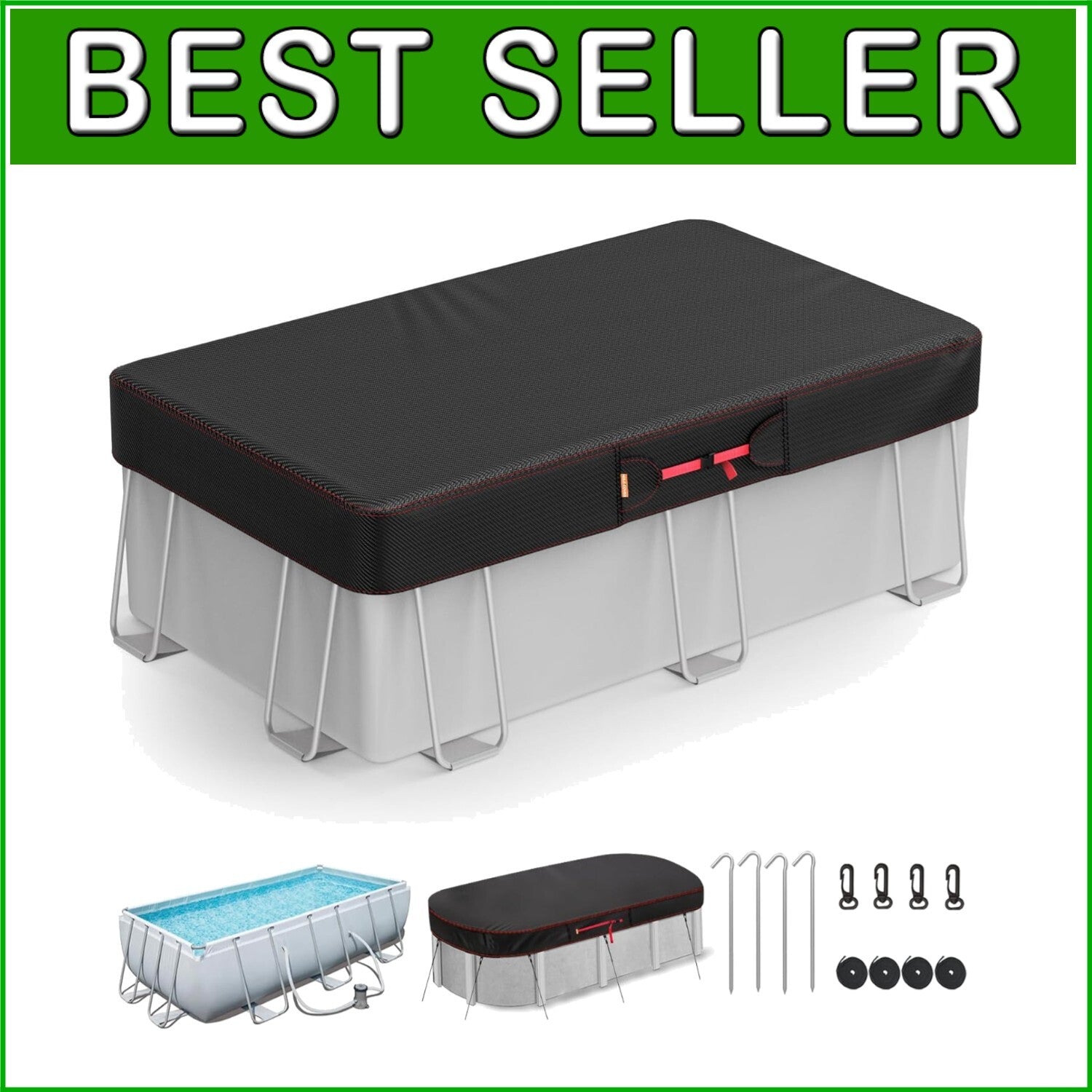 10x16' Rectangular Solar Cover - Versatile & Energy Saving Pool Protection