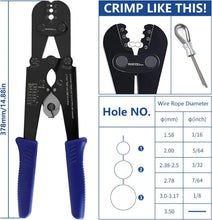 Load image into Gallery viewer, Versatile 1/8'' Wire Rope Crimping Tool Kit: Ideal for DIY &amp; Outdoor Projects