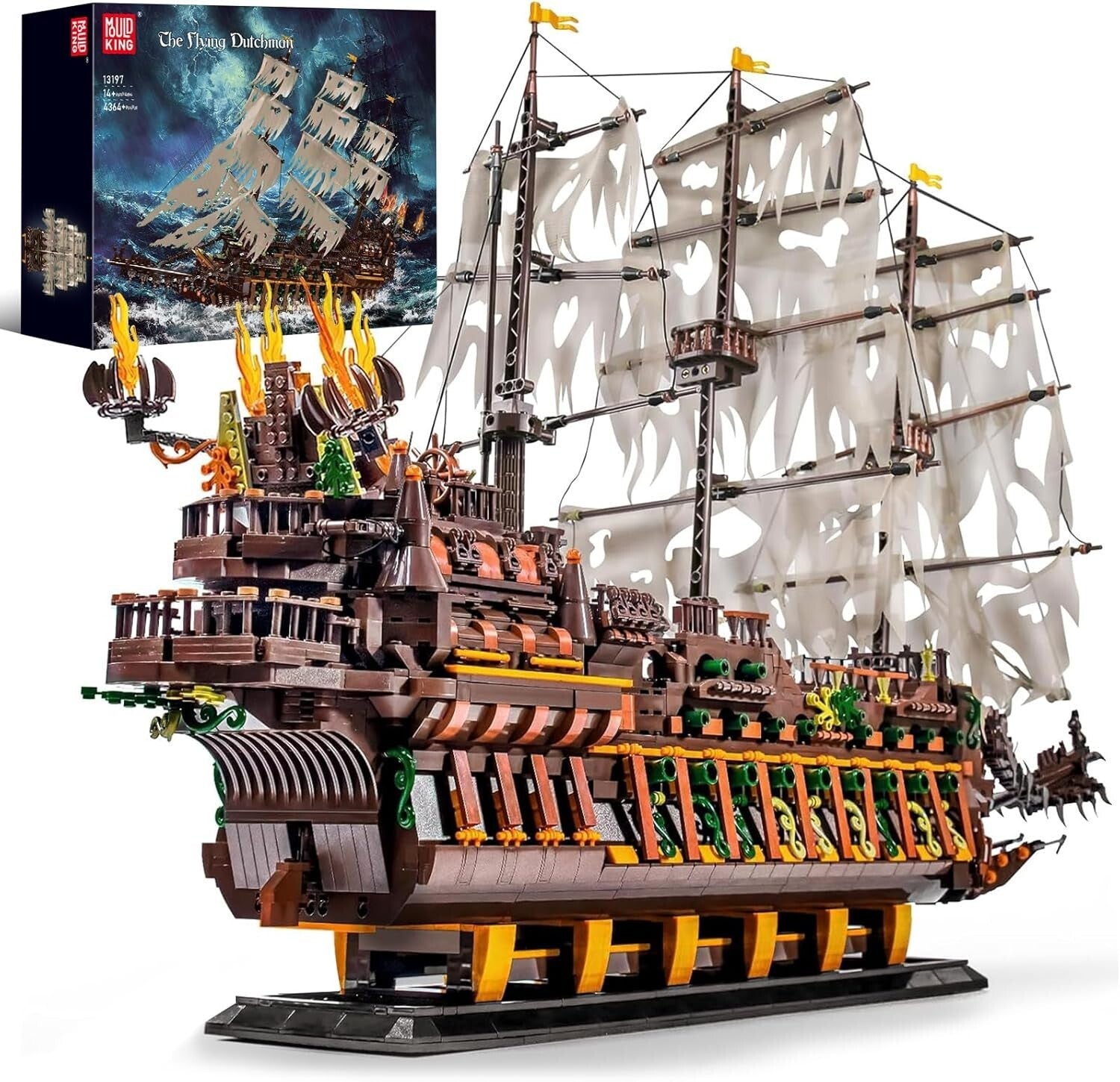 Flying Dutchman Pirate Ship Model Kit - 4364+ Building Blocks for Kids & Adults
