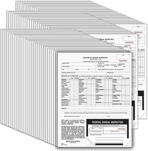 Load image into Gallery viewer, 2-Ply Carbonless Annual Inspection Forms with Decals - 100 Count for Safety