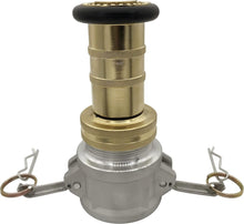 Load image into Gallery viewer, Adjustable 2-Inch Brass and Aluminum Fire Nozzle with Camlock for Efficient Use