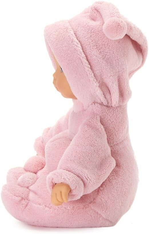 Light Skin Tone 12-Inch Baby Doll in Snuggly Pink Sleeper - Perfect Gift