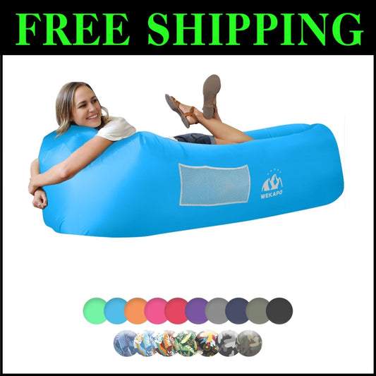 Compact Foldable Inflatable Sofa with Anti-Deflate Technology - 650 lb Capacity