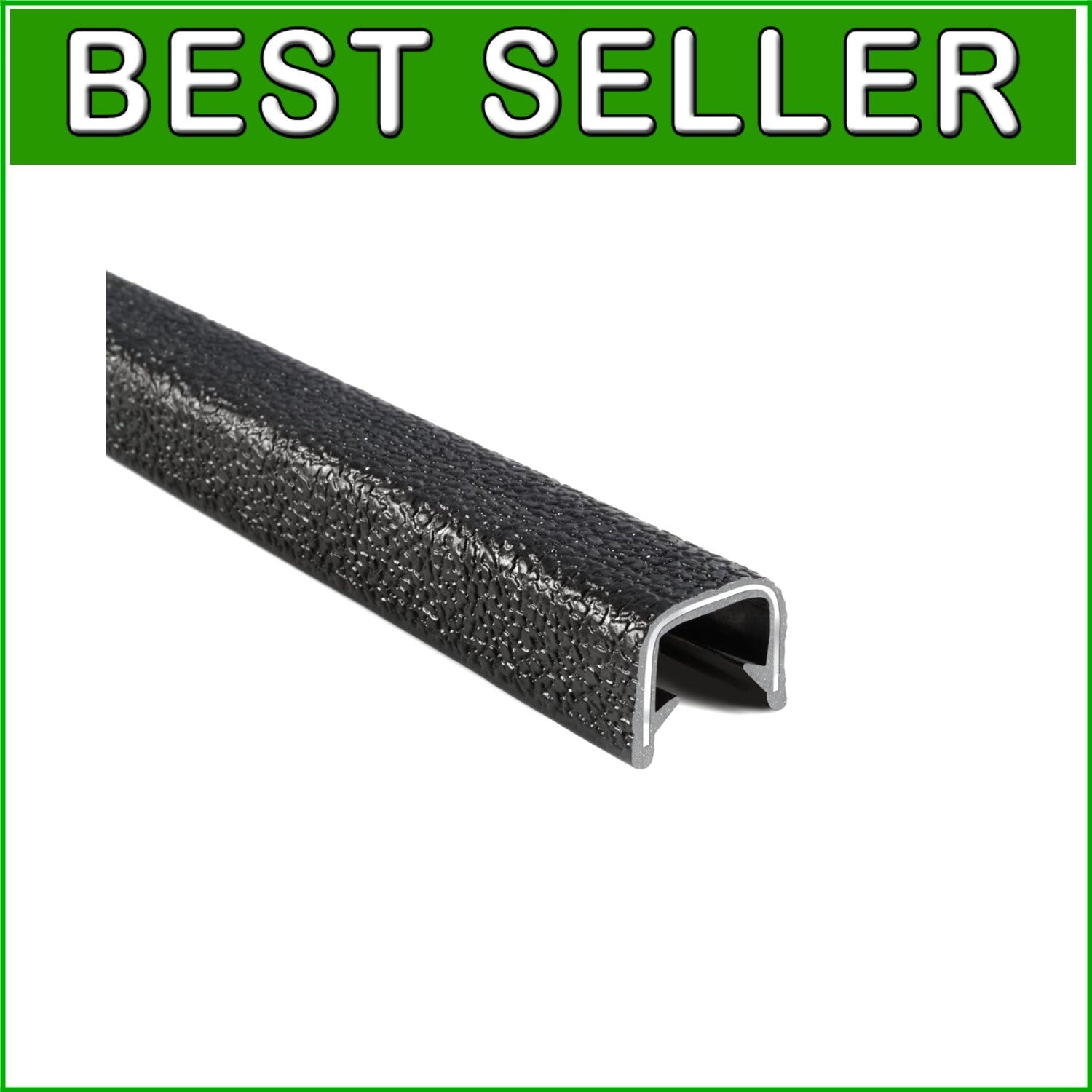 Flexible PVC Edge Trim - 25ft Black Protector for Sharp Edges, Easy Install
