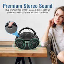 Load image into Gallery viewer, High-Quality Stereo CD Player Boombox with Wireless Bluetooth &amp; USB Ports