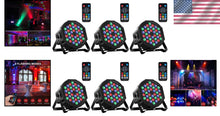 Load image into Gallery viewer, Versatile 6 Pack RGB Stage Lights - Remote Control, Hexagonal Design, 7 Modes