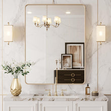 Load image into Gallery viewer, Stylish 20”x30” Gold Frame Wall Mirror - Ideal for Bathroom or Living Spaces