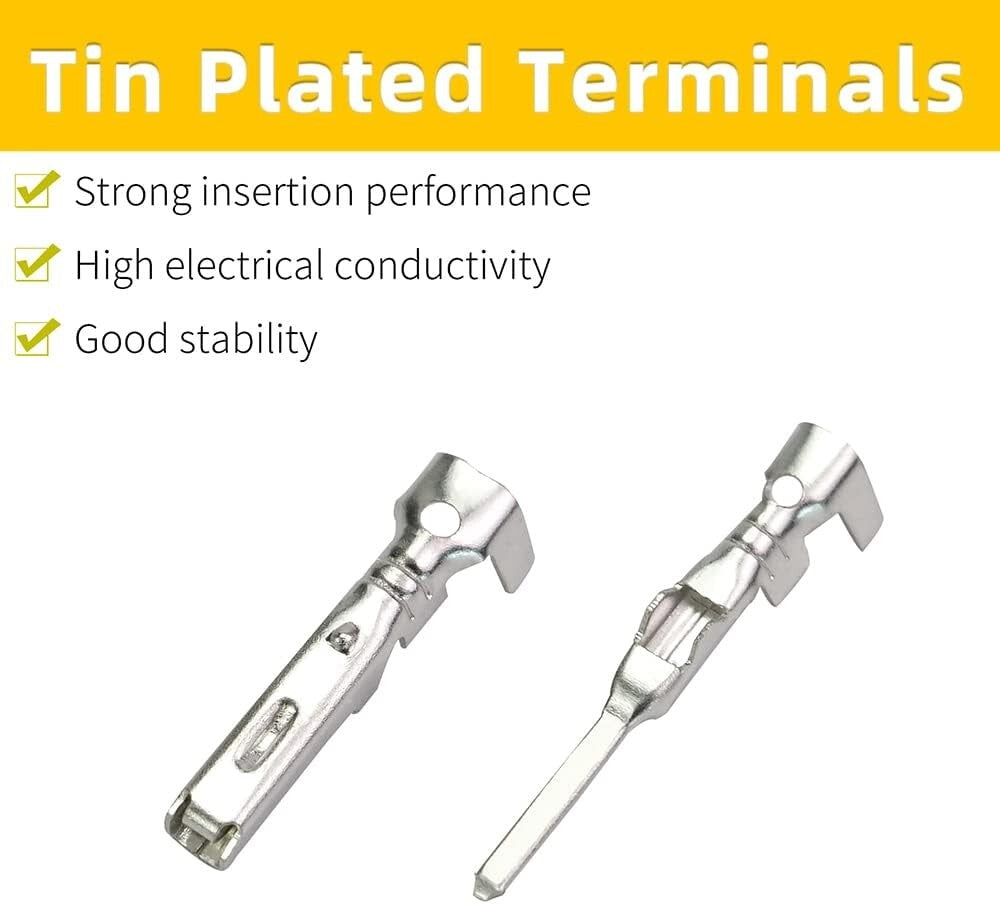 Complete 43-Kit Automotive Connector Set with Ratcheting Wire Crimping Tool