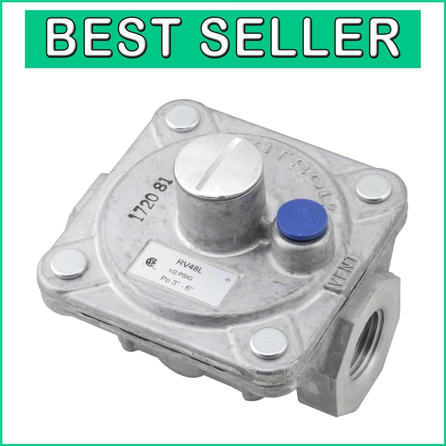 Efficient 1/2" Natural Gas Pressure Regulator - ANSI Standard NPT Fittings