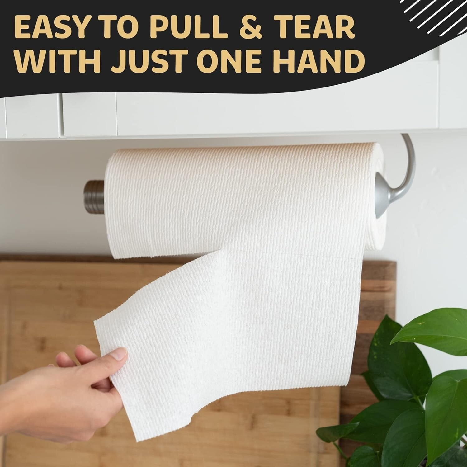Elegant Paper Towel Dispenser - One-Handed Tear & Rust-resistant Stainless Steel