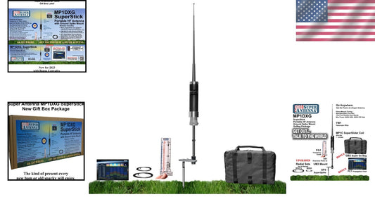 Portable All Band HF Antenna with Ground Mount - Ideal for Ham Radio Enthusiasts