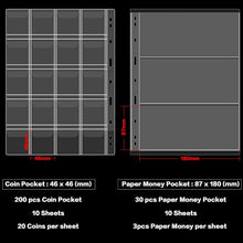 Load image into Gallery viewer, Elegant Coin Album with 230 Pages - Ideal for Collectors of Coins &amp; Paper Money