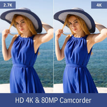 Load image into Gallery viewer, Compact 4K Video Camera with IR Night Vision &amp; 2 Batteries for Content Creation
