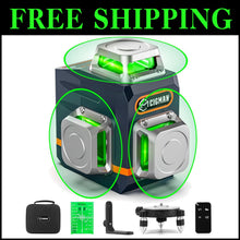 Load image into Gallery viewer, Compact Self-Leveling Laser Level with 12 Bright Lines – Durable and Portable