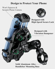 Load image into Gallery viewer, High-Speed Lock Motorcycle Phone Mount—Vibration Dampening, Easy Installation