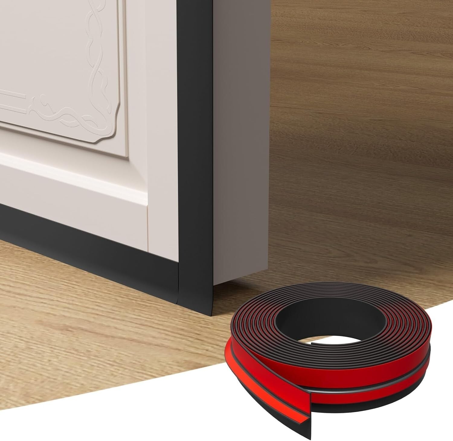 40ft Windproof Silicone Weather Stripping for Doors & Windows - Soundproof Seal