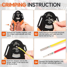 Load image into Gallery viewer, 4 Way Indent Hand-Powered Crimper with Adjustable Force &amp; Waterproof Connectors