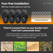 Load image into Gallery viewer, Premium 13" Flat-Free Solid Tire Set for Carts - Hassle-Free, Puncture Resistant