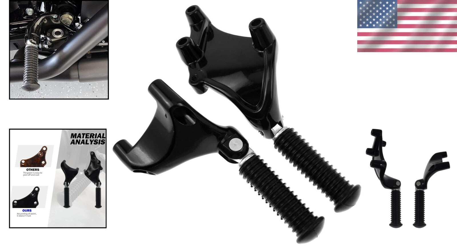 Skidproof Rear Foot Pegs for Harley XL883 XL1200 - Durable & Comfortable Design