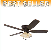 Load image into Gallery viewer, Modern 52-Inch Indoor Ceiling Fan with Reversible Motor &amp; Quick-2-Hang Blades
