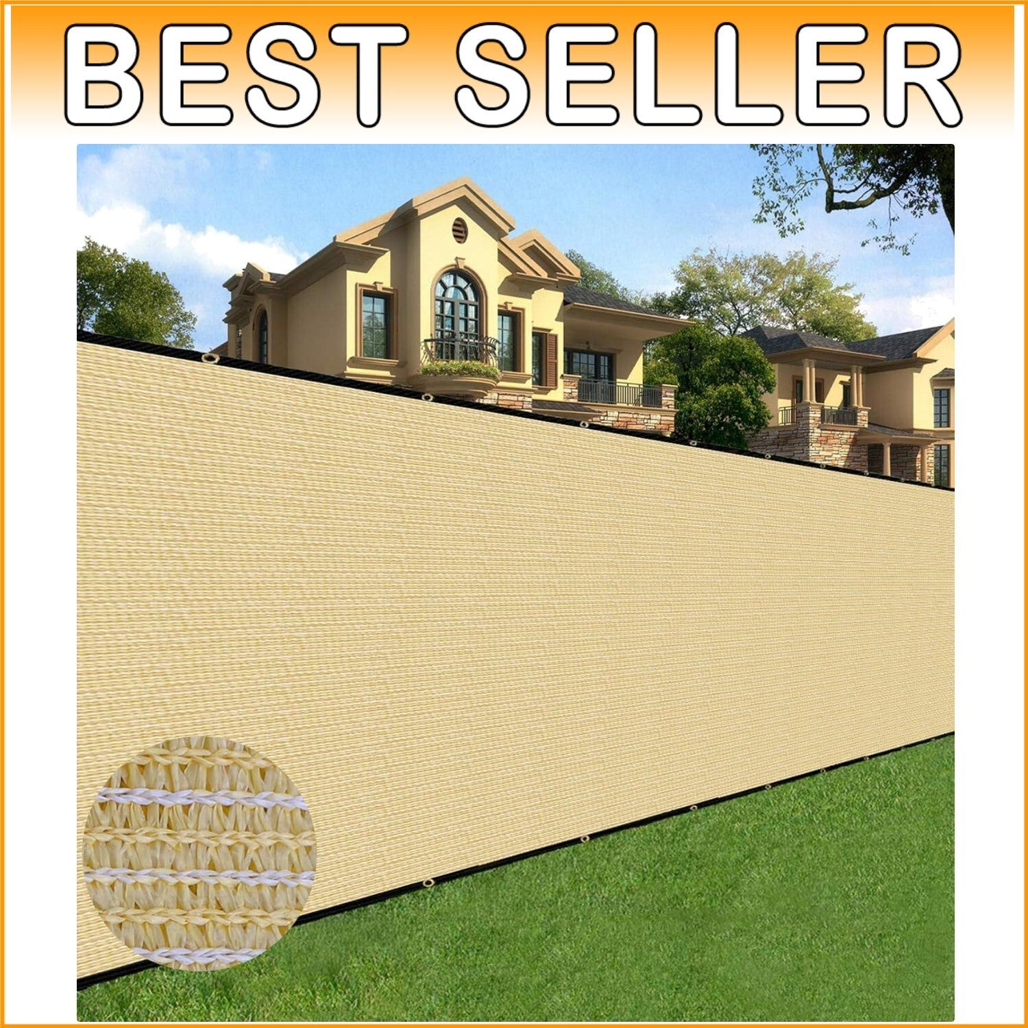 Economical Heavy-Duty Privacy Net Cover 6ft x 50ft - Enhance Your Outdoor Space