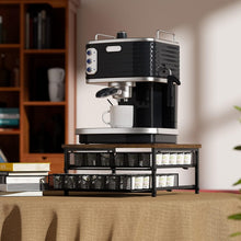Load image into Gallery viewer, Stackable Coffee Pod Organizer with Metal Frame for Efficient Storage - Black