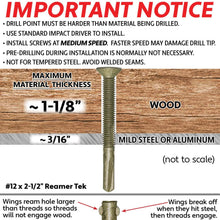 Load image into Gallery viewer, T30 Torx Self-Drilling Screws - Wood to Metal Fasteners for Trailers &amp; Flatbeds