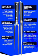 Load image into Gallery viewer, The Impaler: 7-Inch BBQ Carving Fork - High-Carbon Stainless Steel Precision