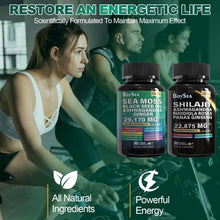 Load image into Gallery viewer, Holistic Vitality Set: Sea Moss &amp; Shilajit – 2 Bottles Packed with Nourishment
