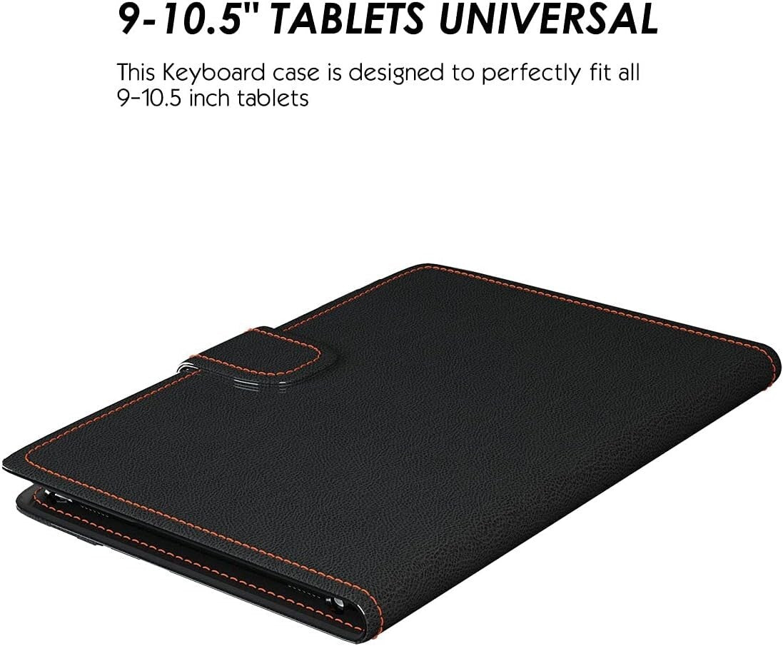 Ultra-Thin Leather Folio with Backlit Keyboard and Touchpad for 10" Tablets