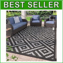 Load image into Gallery viewer, Durable 6'x9' Reversible Camping Rug - Eco-Friendly Waterproof Mat for Outdoors
