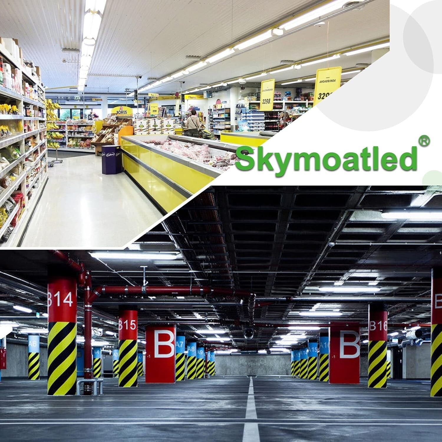 8-Pack 4FT LED Shop Lights - 50W, 7550LM - Daylight White for Garage & Workshop