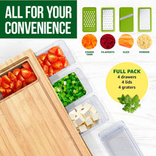 Load image into Gallery viewer, Space-Saving Bamboo Cutting Board &amp; Drawer Set - Perfect for Hosting and Gifting